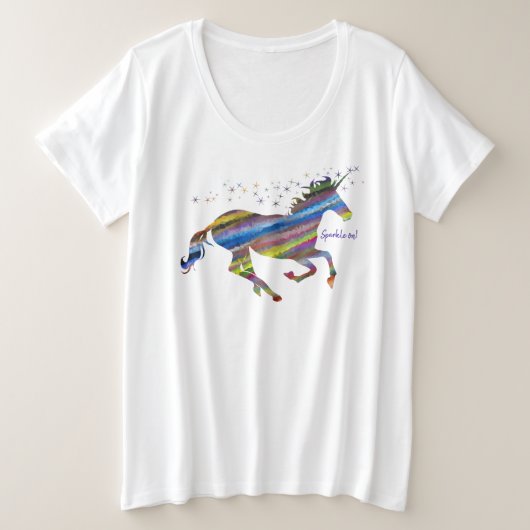 Hou vol. Unicorn Grote Maat T-shirt (Design voorkant)