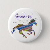 Hou vol. Unicorn Ronde Button 5,7 Cm (Voorkant)