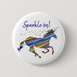 Hou vol. Unicorn Ronde Button 5,7 Cm