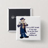 Hou vol! vierkante button 5,1 cm (Voorkant /achterkant)