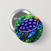 "Hou vol!" Zeeen Button en schildpad (Voorkant /achterkant)