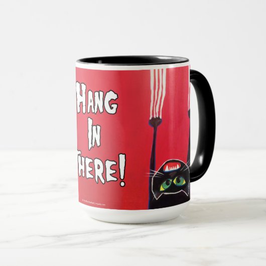 "Hou vol!" Zwarte kat-Mok Mok (Voorkant rechts)