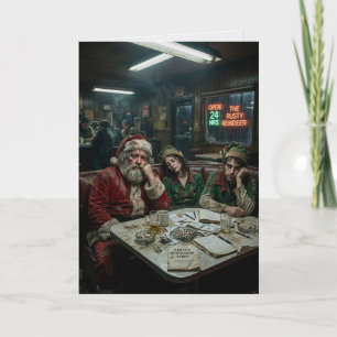 Hou Volgend Jaar Meer Inspanningen Santa Kerstmis Kaart