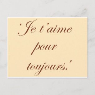 Hou voor altijd van je in Franse zalm lichtroze Briefkaart