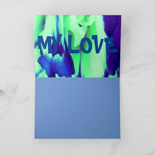 Hou voor altijd van je in het Frans Taal lichtroze Kaart (Binnen)