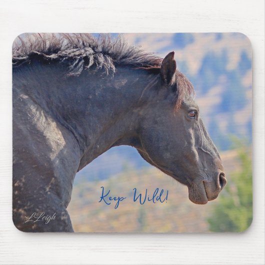 Hou Wild. Wild Horse Mousepad Muismat (Voorkant)