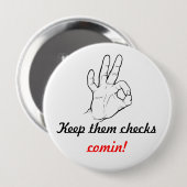 Hou ze in de gaten! ronde button 4,0 cm (Voorkant /achterkant)