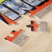 Hou ze op het vliegend legervliegtuig, luchtmachtk legpuzzel (Zijkant)