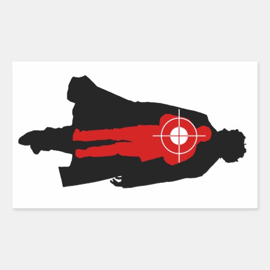 Hou zijn hart tegen rechthoekige sticker (Voorkant)