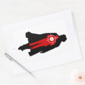 Hou zijn hart tegen rechthoekige sticker (Envelop)