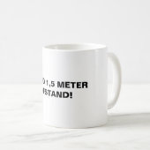 Houd 1,5 meter afstand Voorzorgsmaatregelen Nederl Koffiemok (Voorkant rechts)