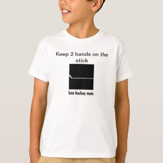 Houd 2 handen op de stok t-shirt