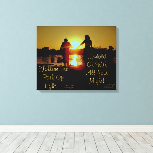 Houd aan het licht canvas afdruk (Insitu (Houten vloer))