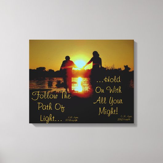 Houd aan het licht canvas afdruk (Voorkant)