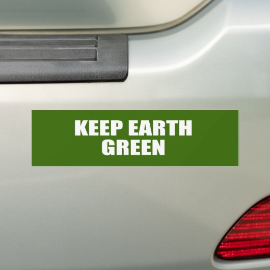 HOUD AARDE GROEN BUMPERSTICKER (Op auto)