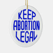 Houd abortus legaal keramisch ornament (Rechts)