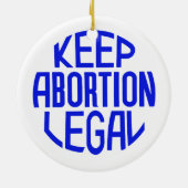 Houd abortus legaal keramisch ornament (Achterkant)