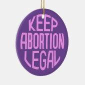 Houd abortus legaal keramisch ornament (Rechts)