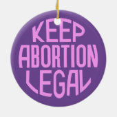 Houd abortus legaal keramisch ornament (Achterkant)