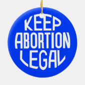 Houd abortus legaal keramisch ornament (Achterkant)