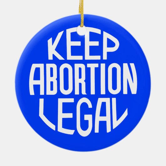 Houd abortus legaal keramisch ornament (Achterkant)