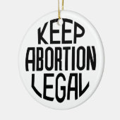 Houd abortus legaal keramisch ornament (Links)