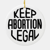 Houd abortus legaal keramisch ornament (Achterkant)