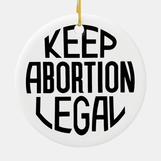 Houd abortus legaal keramisch ornament (Achterkant)