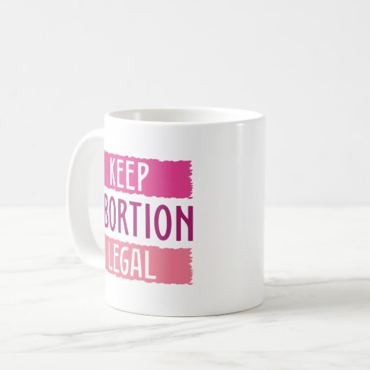 Houd abortus legaal koffiemok (Voorkant links)