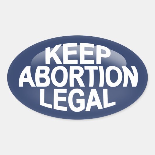 Houd abortus legaal ovale sticker (Voorkant)