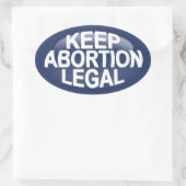 Houd abortus legaal ovale sticker (Tas)