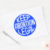 Houd abortus legaal ronde sticker (Envelop)