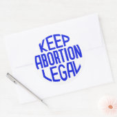 Houd abortus legaal ronde sticker (Envelop)
