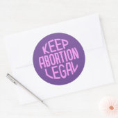Houd abortus legaal ronde sticker (Envelop)
