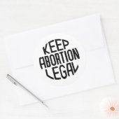 Houd abortus legaal ronde sticker (Envelop)