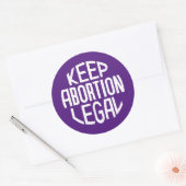 Houd abortus legaal ronde sticker (Envelop)