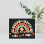 Houd abortus veilig en legaal briefkaart (Staand voorkant)