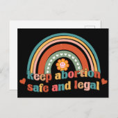 Houd abortus veilig en legaal briefkaart (Voorkant / Achterkant)