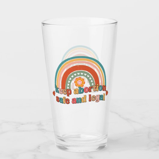 Houd abortus veilig en legaal glas (Voorkant)