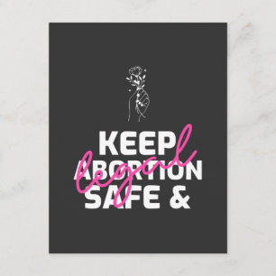 Houd abortus veilig en legaal informatiekaartje