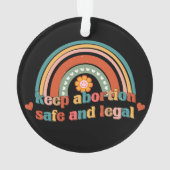 Houd abortus veilig en legaal ornament (achterkant)