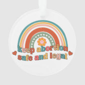 Houd abortus veilig en legaal ornament (achterkant)