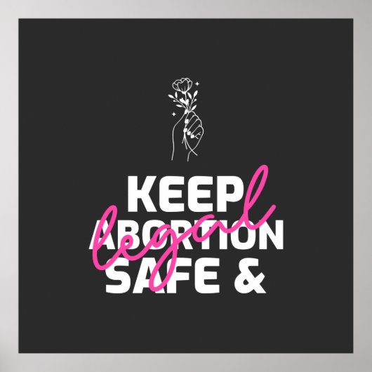 Houd abortus veilig en legaal poster (Voorkant)