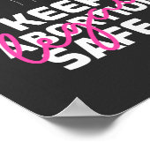 Houd abortus veilig en legaal poster (Hoek)