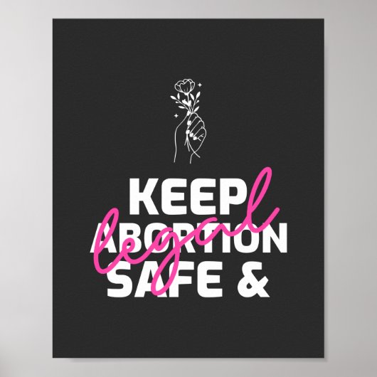 Houd abortus veilig en legaal poster (Voorkant)