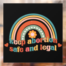 Houd abortus veilig en legaal raamsticker