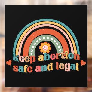 Houd abortus veilig en legaal raamsticker