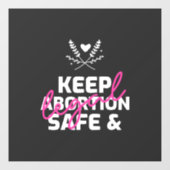 Houd abortus veilig en legaal raamsticker (Vel)