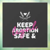 Houd abortus veilig en legaal raamsticker (Vel 3)