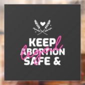 Houd abortus veilig en legaal raamsticker (Vel 2)